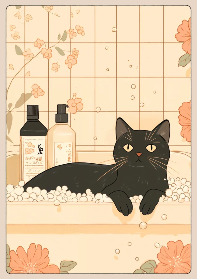 Black Cat In Bath