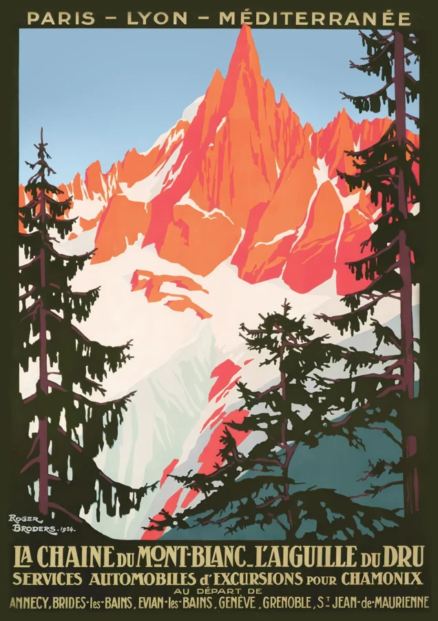 Chamonix Mont Blanc France Vintage Travel