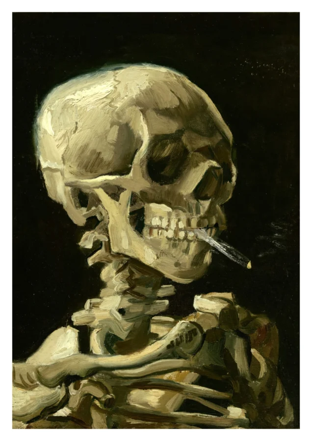 Head Of A Skeleton With A Burning Cigarette Vincent Van Gogh