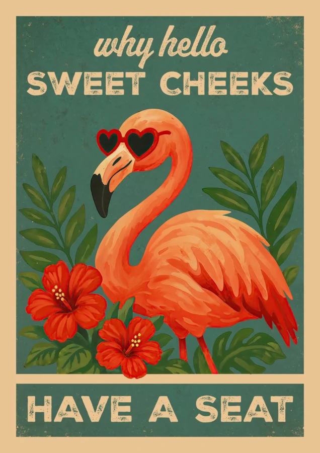 Hello Sweet Cheeks Flamingo