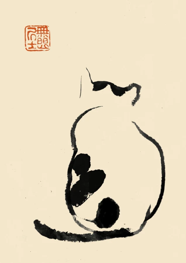 Japanese Minimalist Cat