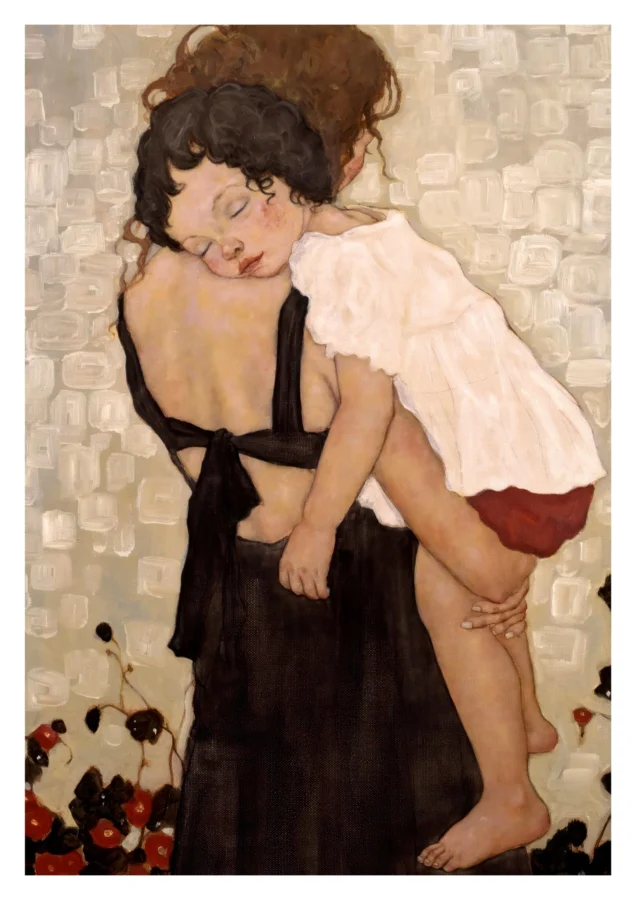 Mother Holding Child Gustav Klimt