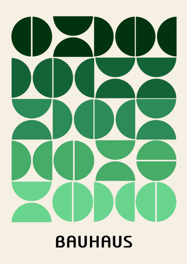 Ombre Green Semi Cricles