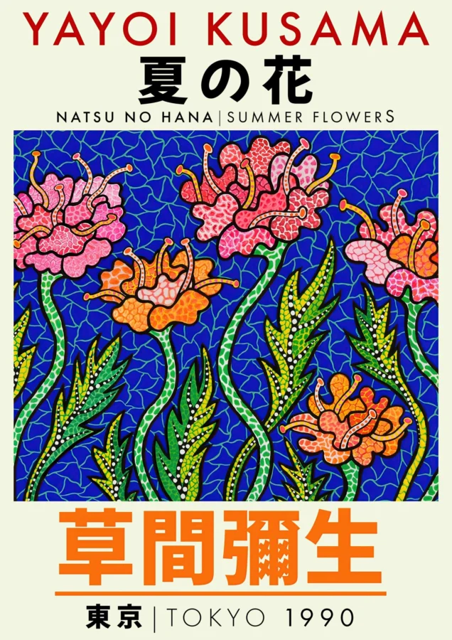 Pink Flowers Yayoi Kusama