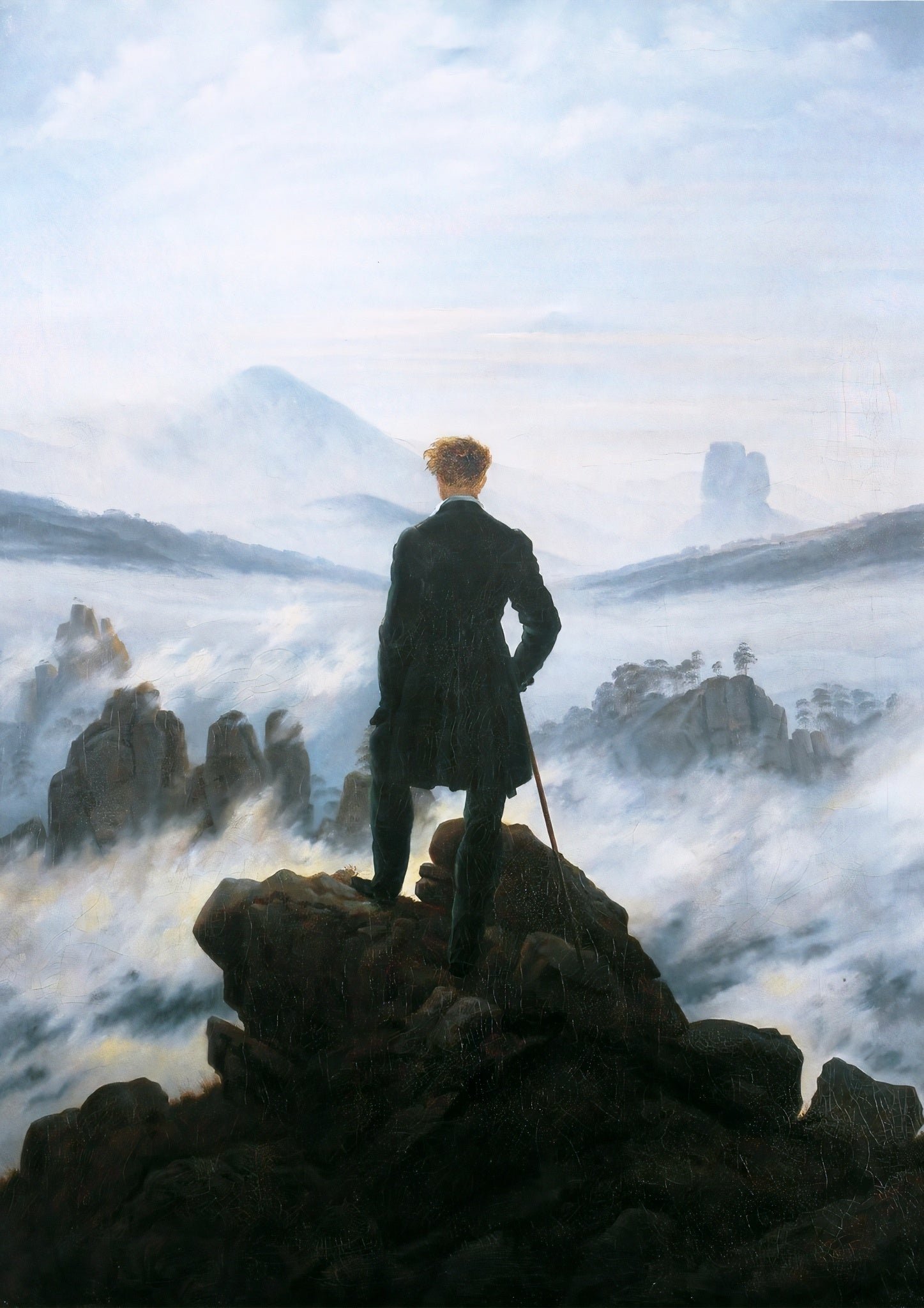 Wanderer Above A Sea Of Fog Caspar David Friedrich