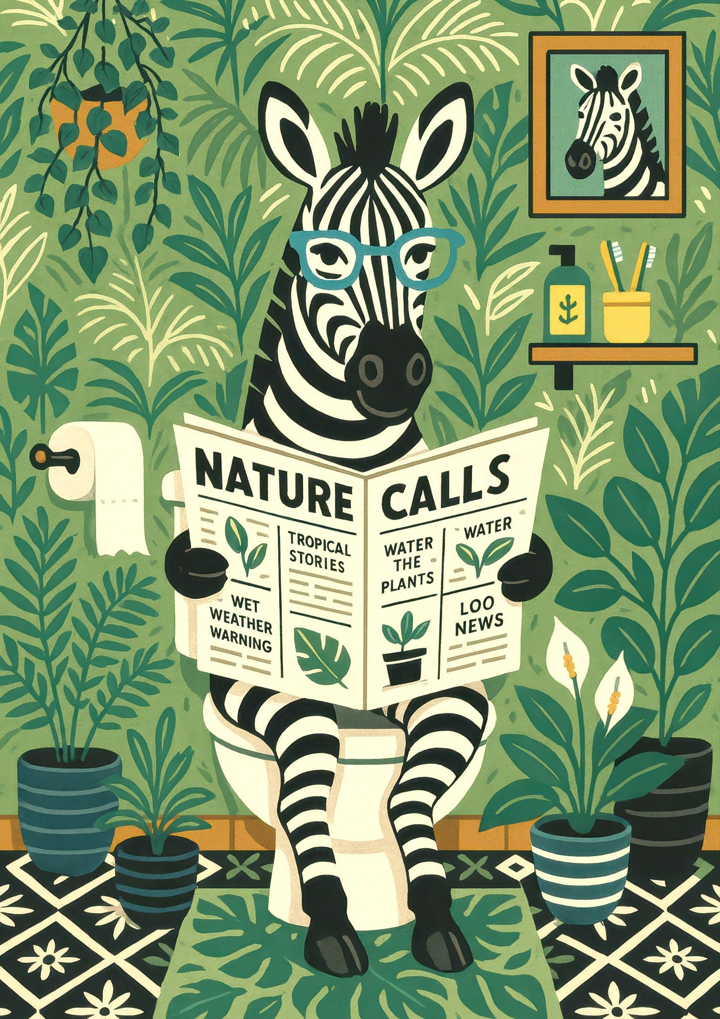 Zebra Toilet, marco natural